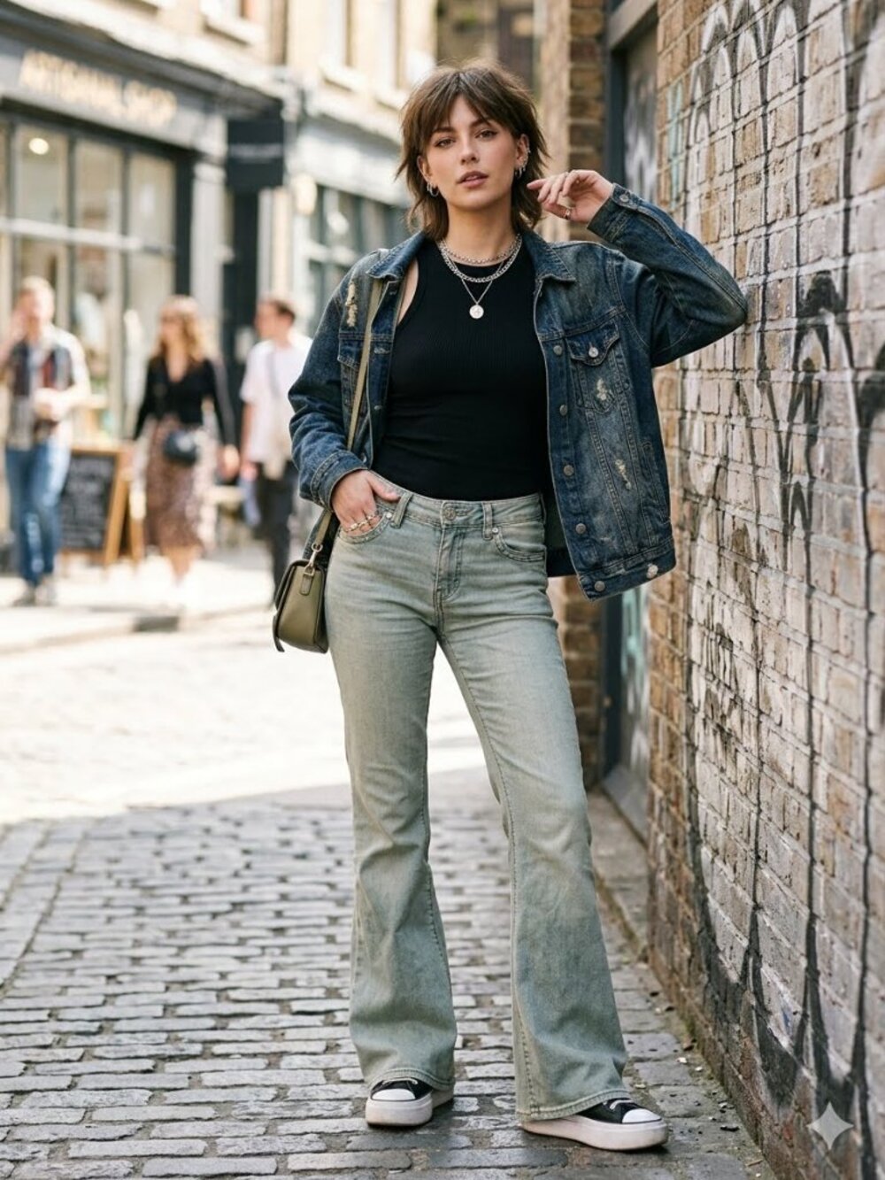 NWT UO Urban Renewal Remade Overdyed Y2K Flare Jeans 1